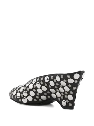 Khaite 70mm Metallic-studded Heeled Mules