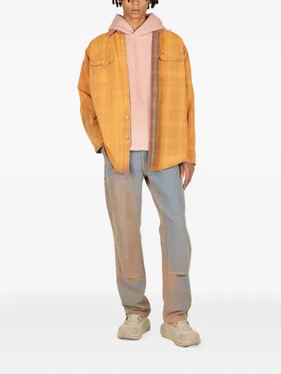 Notsonormal Checked Flannel Shirt In Orange