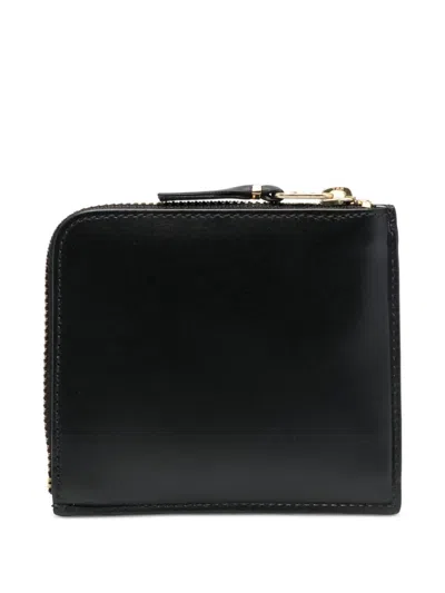 Comme Des Garçons Zip-around Leather Wallet In Black