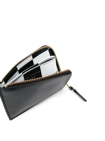 Comme Des Garçons Zip-around Leather Wallet In Black