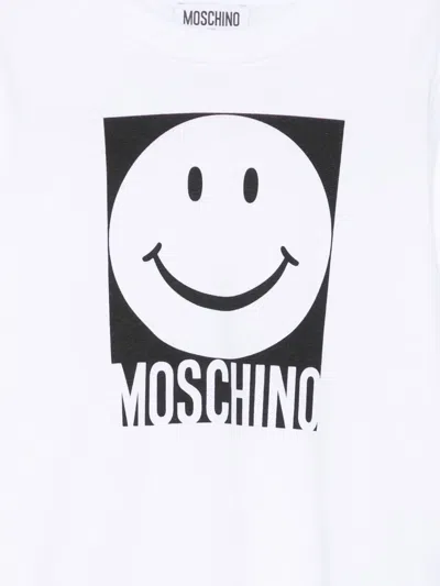 Moschino Smiley Face-motif Sweatshirt In White