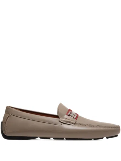 Bally Driver Leather Strap Loafers