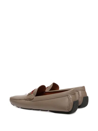 Bally Driver Leather Strap Loafers