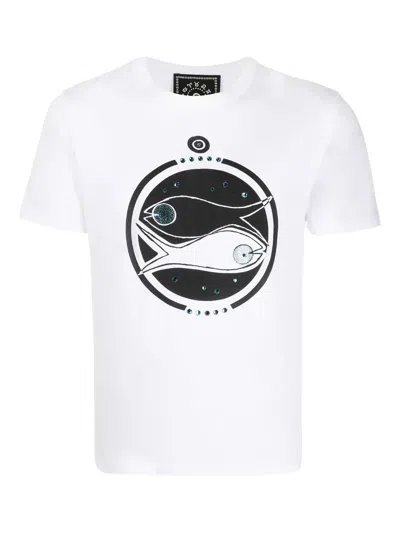 Swarovski Crystal-embellished Pisces T-shirt In White