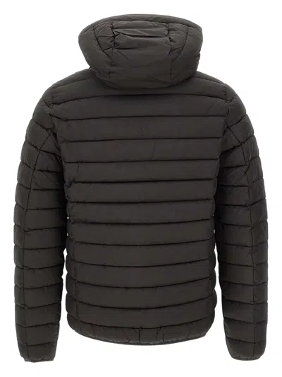 Save The Duck Hooded Quilted Jacket In Black