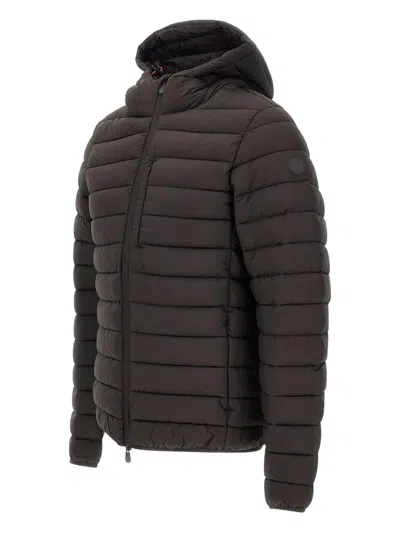 Save The Duck Hooded Quilted Jacket In Black