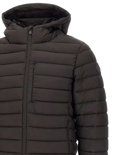 Save The Duck Hooded Quilted Jacket In Black
