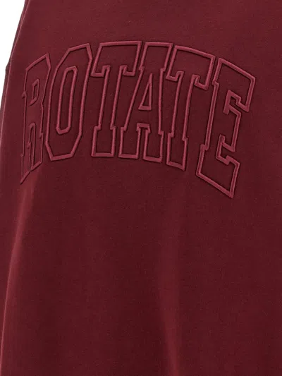 Rotate Birger Christensen Embroidered-logo Sweatshirt In Brown