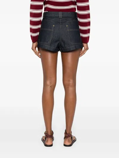 Sandro Denim Shorts In Blue