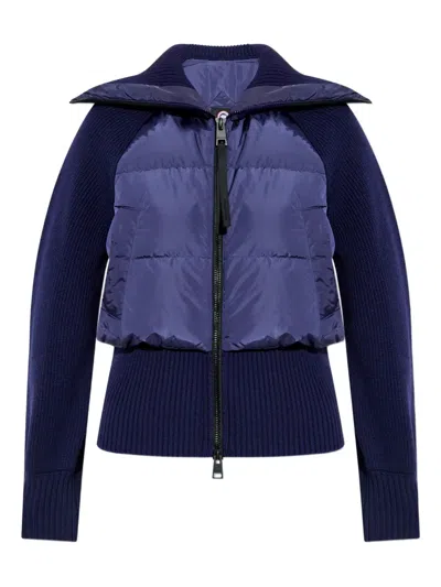 Canada Goose Astoria Quilted Wool-knit Jacket In Blue