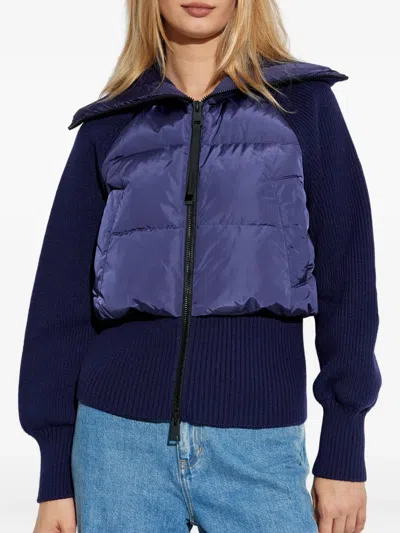 Canada Goose Astoria Quilted Wool-knit Jacket In Blue