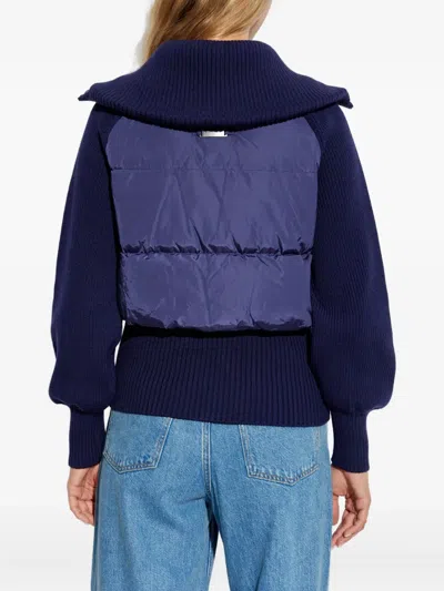 Canada Goose Astoria Quilted Wool-knit Jacket In Blue