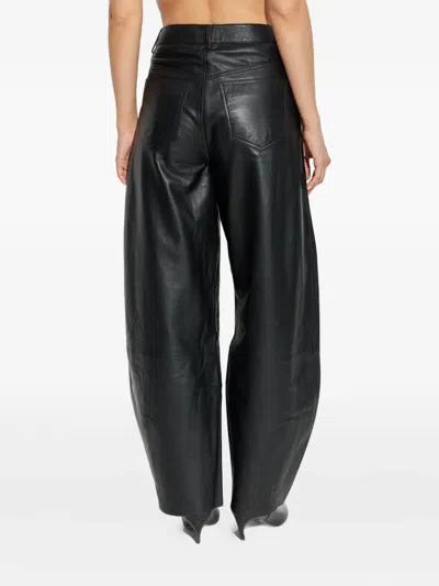 Gestuz Leather Trousers In Black