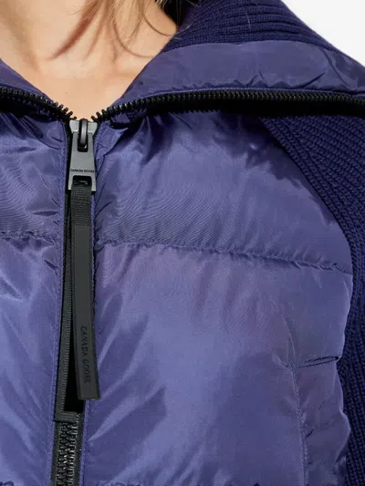 Canada Goose Astoria Quilted Wool-knit Jacket In Blue