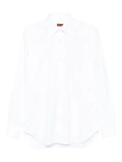 Barba Napoli Seersucker Shirt In White