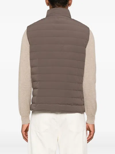 Brunello Cucinelli Men Lightweight Padded Vest In Gray
