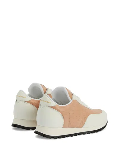 Giuseppe Zanotti Jimi Crocodile-effect Leather Sneakers In Neutral