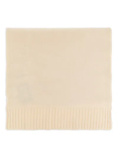 Jil Sander Ribbed-knit Wool Scarf In Neutral