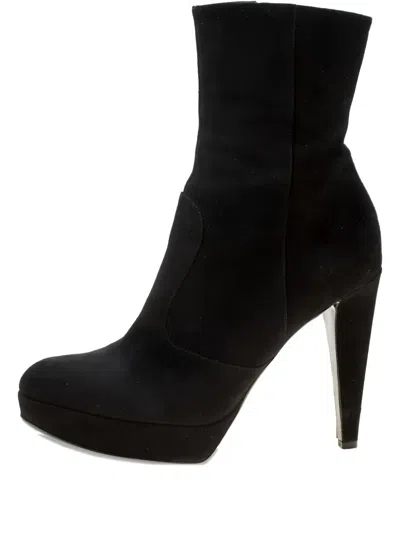 Pre-owned Sergio Rossi 2024 110mm Platform Boots In Black