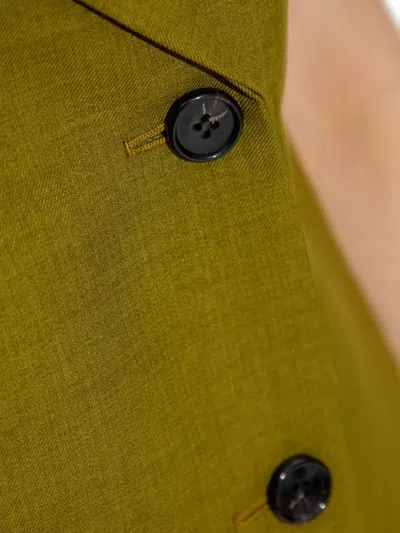 Theory Double-breasted Sleeveless Jacket In Green