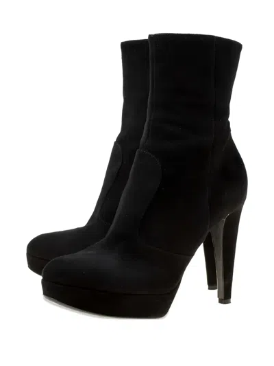 Pre-owned Sergio Rossi 2024 110mm Platform Boots In Black
