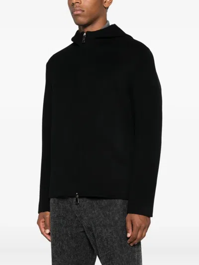 Giorgio Brato Classic-collar Wool-blend Overshirt In Black