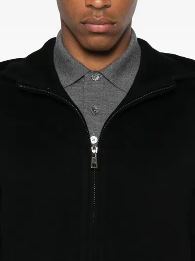 Giorgio Brato Classic-collar Wool-blend Overshirt In Black