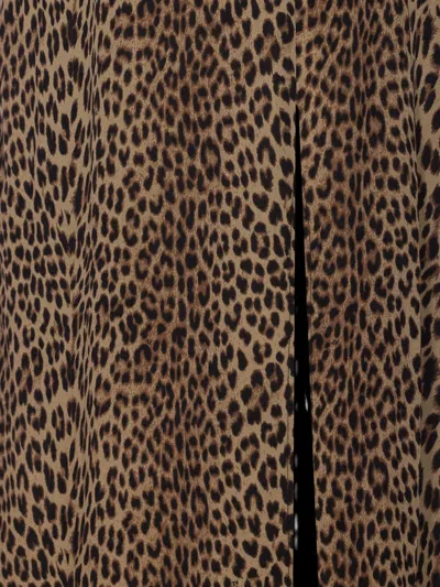 Zadig & Voltaire Lace-trimmed Leopard-print Midi Dress In Brown