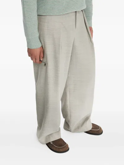 Jw Anderson Tailored Trousers Clay Melange In Gray