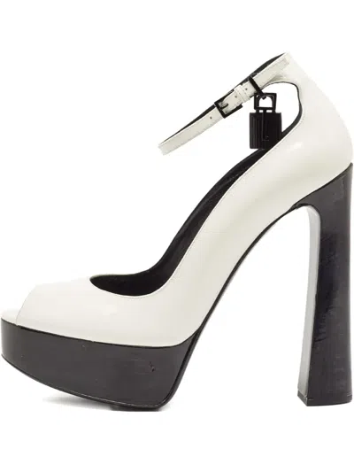 Pre-owned Tom Ford 2024 120mm Padlock-embellished Pumps In White