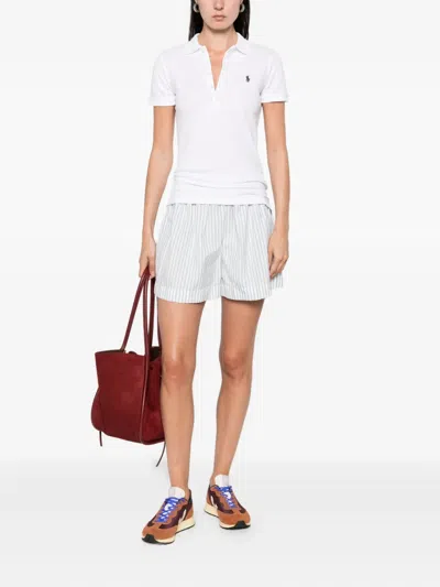 Polo Ralph Lauren Embroidered-logo Polo Shirt In White