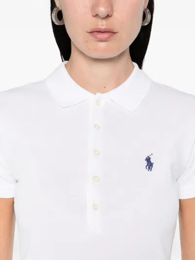 Polo Ralph Lauren Embroidered-logo Polo Shirt In White