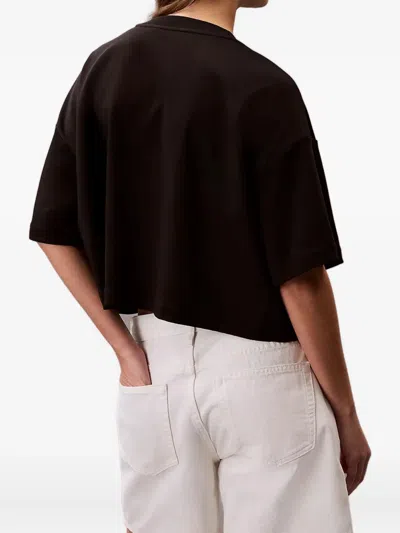 Calvin Klein T Shirt Corta Squadrata Con Grafica Con Logo