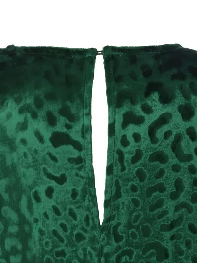 Pre-owned Saint Laurent 1980s Velvet Blouse In Green