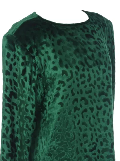 Pre-owned Saint Laurent 1980s Velvet Blouse In Green
