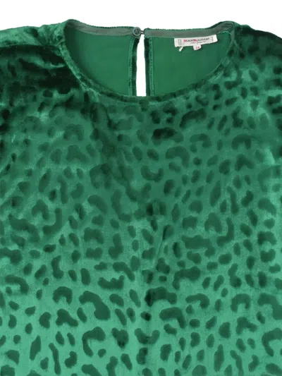 Pre-owned Saint Laurent 1980s Velvet Blouse In Green