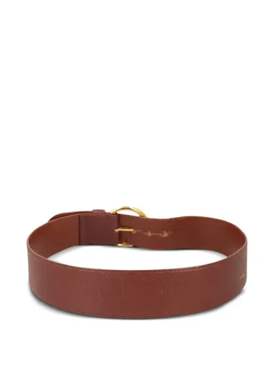 Pre-owned Vintage Buckle Belt In Brown