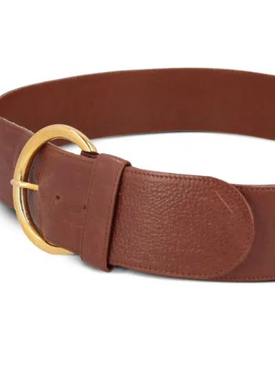 Pre-owned Vintage Buckle Belt In Brown