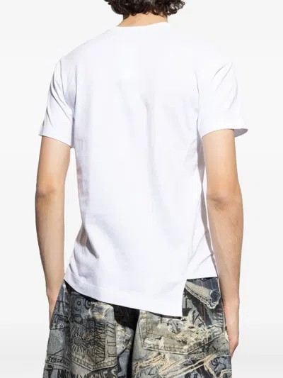 Comme Des Garçons Homme Deux Asymmetrical Hem T-shirt In White