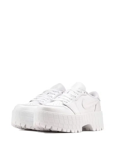 Jordan 1 Brooklyn "white/metallic Silver" Sneakers In Neutral