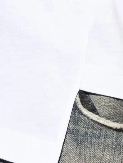 Comme Des Garçons Homme Deux Asymmetrical Hem T-shirt In White