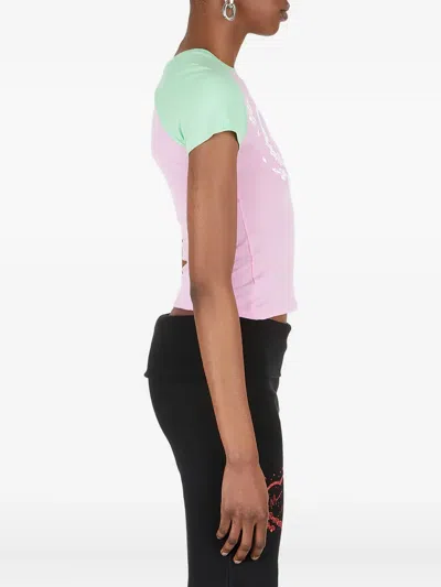 Maisie Wilen Heart-print Raglan-sleeve Top In Multi