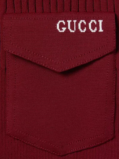 Gucci Women Ribbed T-shirt In Red