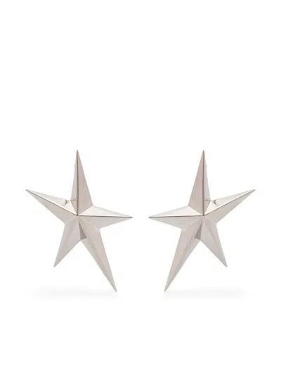 Mugler Maxi Star Stud Earrings In Metallic