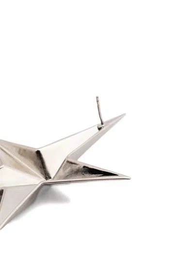 Mugler Maxi Star Stud Earrings In Metallic