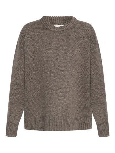 Lisa Yang Renske Ribbed Crew-neck Sweater In Gray