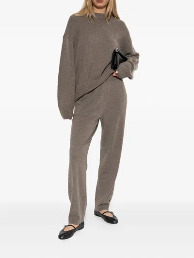 Lisa Yang Renske Ribbed Crew-neck Sweater In Gray