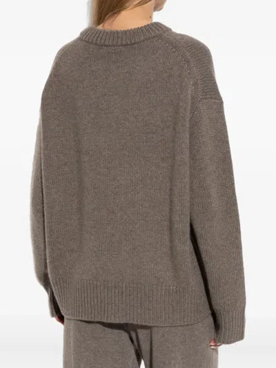 Lisa Yang Renske Ribbed Crew-neck Sweater In Gray