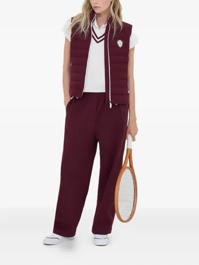 Brunello Cucinelli Elasticated-waistband Sweatpants In Burgundy