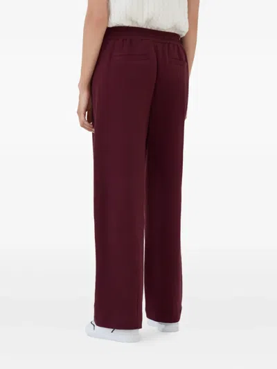 Brunello Cucinelli Elasticated-waistband Sweatpants In Burgundy